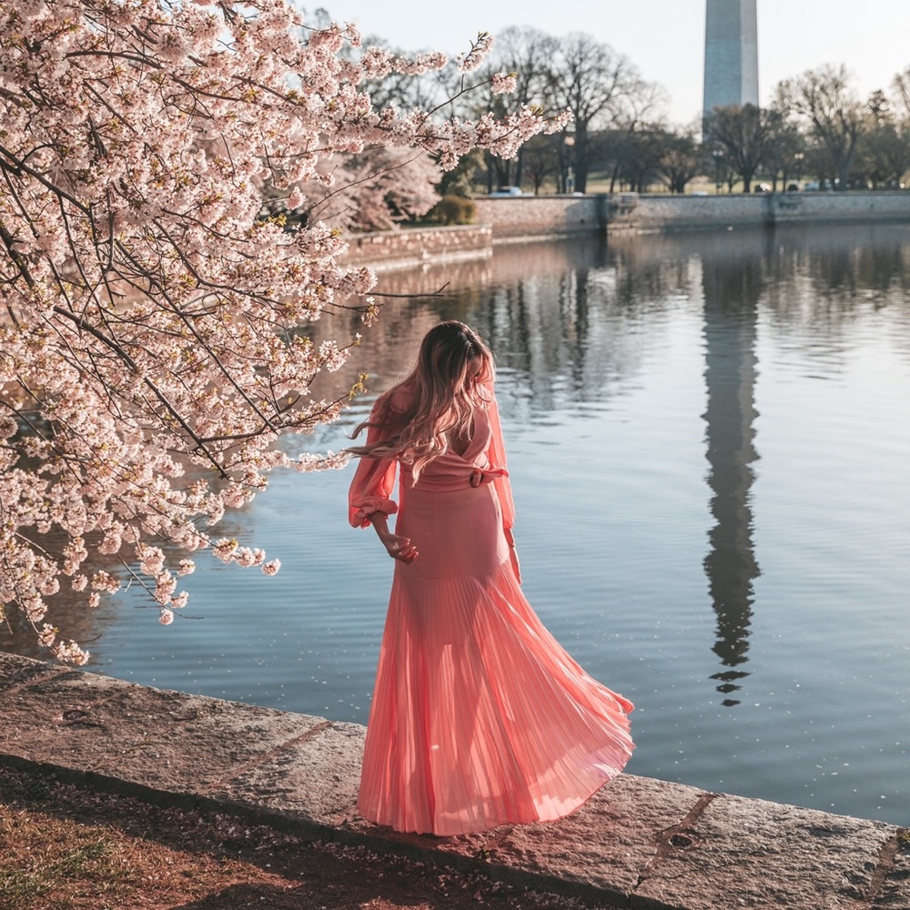 Bardot Coral Maxi Dress